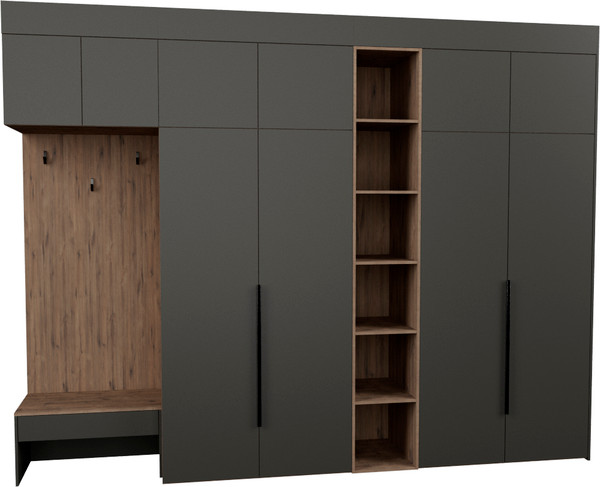 Секция в прихожую Рэйгрупп Рэй P274-B12-2-WKW В12-2 - фото