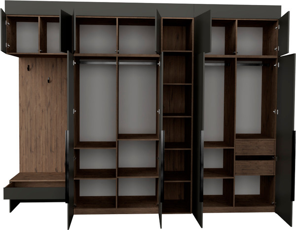 Секция в прихожую Рэйгрупп Рэй P274-B12-2-WKW В12-2