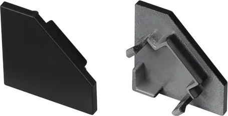 Заглушка для профиля Arlight SL-KANT-H18 FLAT BLACK глухая / 049431 - фото