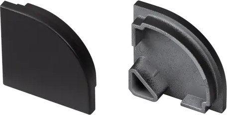 Заглушка для профиля Arlight SL-KANT-H20 BLACK глухая / 049404 - фото