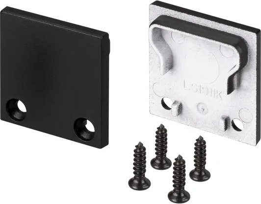 Заглушка для профиля Arlight SL-LINE-2011M SQUARE BLACK глухая / 029180 - фото