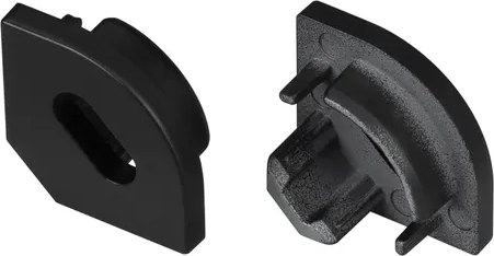 Заглушка для профиля Arlight SL-KANT-H10 BLACK с отверстием / 049410 - фото