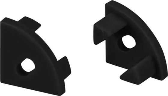 Заглушка для профиля Arlight SL-KANT-H11 BLACK c отверстием / 044090 - фото