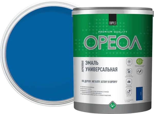 Эмаль Ореол Акриловая полуматовая - фото