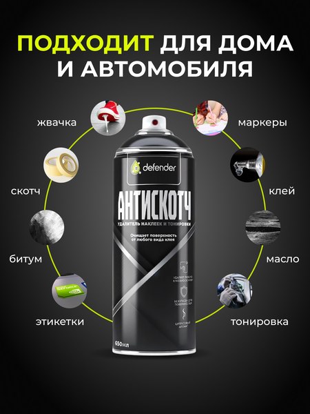 Очиститель кузова Defender Auto Антискотч удалитель наклеек / 10416