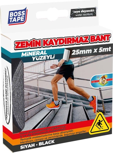 Скотч противоскользящий Boss Tape Для ступеней 25мм / AST25x5