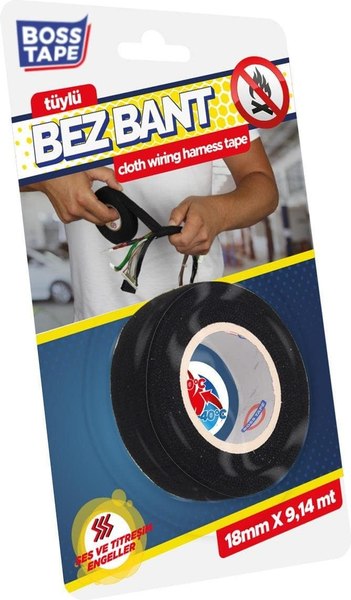 Изолента Boss Tape Тканевая Термостойкая 19мм / ЕТ19х9