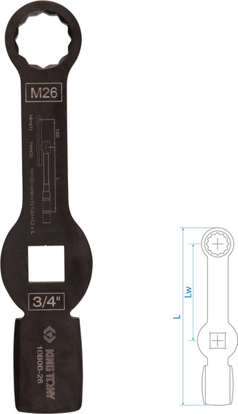 Гаечный ключ King TONY 10B0B-26