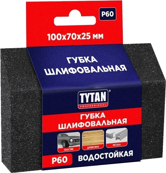 Губка абразивная Tytan Professional Р60 трапеция / 40364