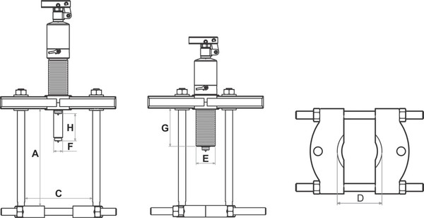Съемник гидравлический Мастак 104-19704