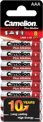 Комплект батареек Camelion Plus Alkaline SP8 LR03 / LR03-SP8 - фото