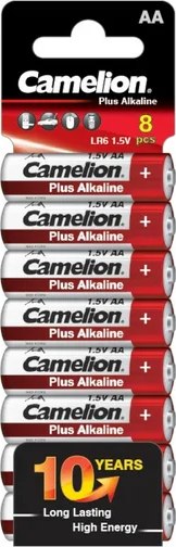 Комплект батареек Camelion Plus Alkaline SP8 LR6 / LR6-SP8 - фото