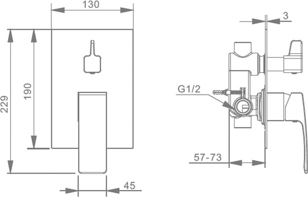 Душевая система со смесителем Raglo R01272.053040.09