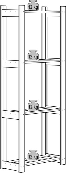 Этажерка Mio Tesoro Эко 635x278x1590 / 2.14.21.001.17