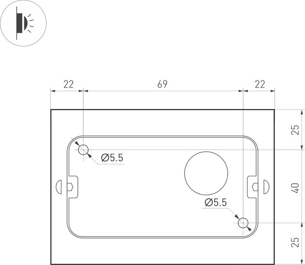 Бра уличное Arlight SP-WALL-FLAT-S110x90-2x3W Warm3000 GR / 032410