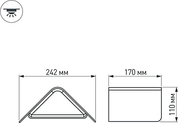 Бра уличное Arlight LGD-Wall-Delta-1B-12W Warm White / 019779