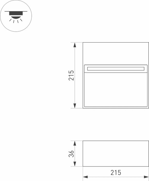 Светильник уличный Arlight LGD-TRACE-S215x215-8W Warm3000 GR / 029958