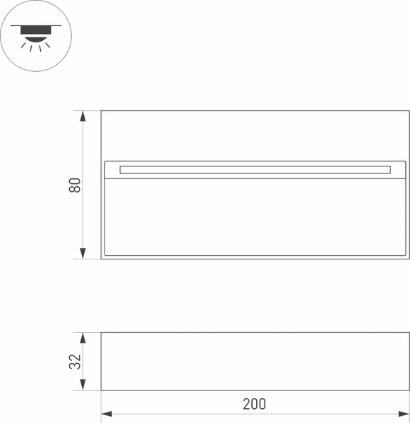 Светильник уличный Arlight LGD-TRACE-S200x80-8W Warm3000 GR / 029961