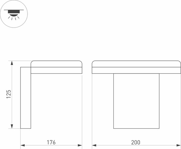 Бра уличное Arlight LGD-TENT-WALL-9W Warm3000 GR / 029977