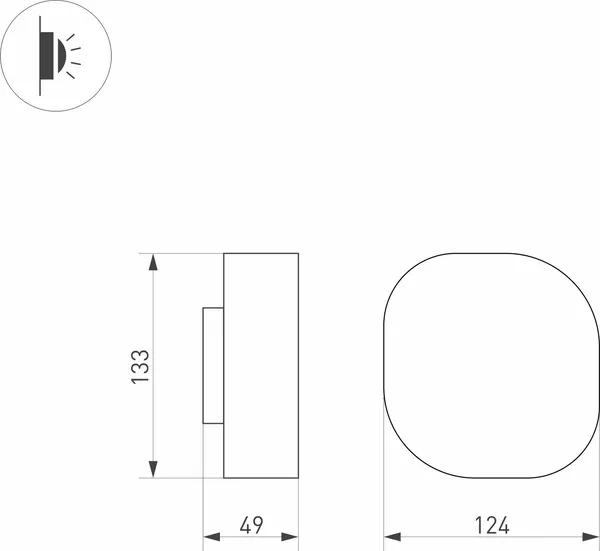 Бра уличное Arlight LGD-SWAMP-WALL-7W Warm3000 GR / 030001