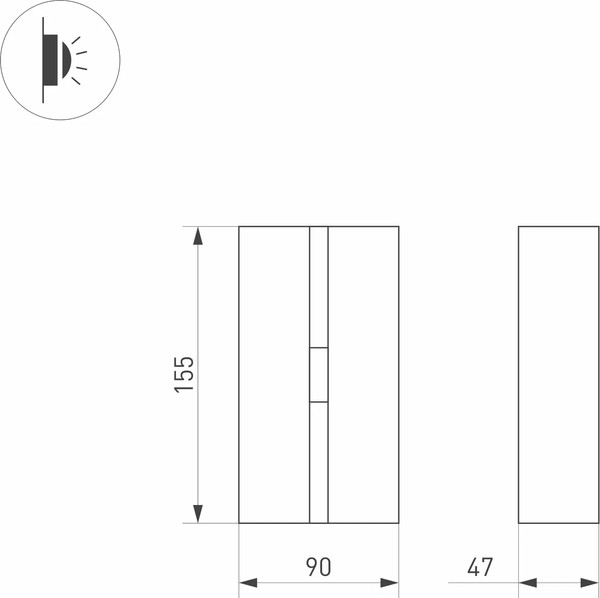 Бра уличное Arlight LGD-STRIPE-3W Day4000 GR / 034980