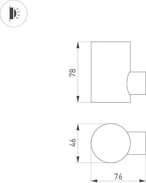 Бра уличное Arlight LGD-RAY-WALL-R46-3W Day4000 GR / 033309
