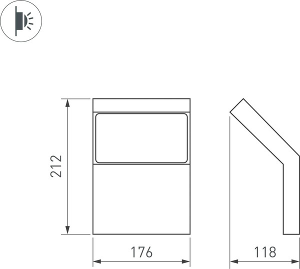 Бра уличное Arlight LGD-ECRAN-WALL-9W Warm3000 GR / 029989