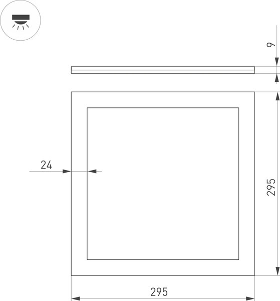 Панель светодиодная Arlight DL-INTENSO-S300x300-18W Day4000 WH / 043550