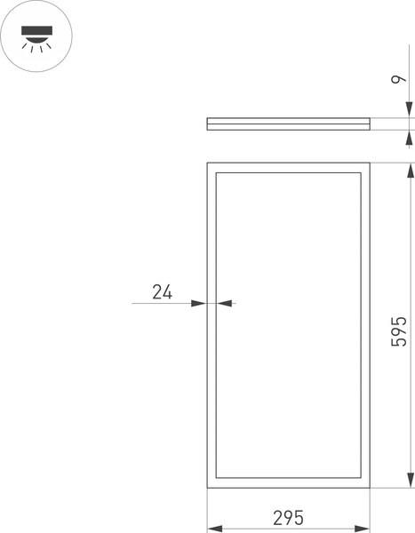 Панель светодиодная Arlight DL-INTENSO-S300x600-28W Day4000 WH / 043553