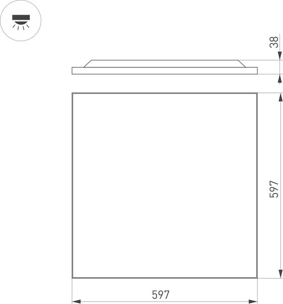 Панель светодиодная Arlight DL-TITAN-FRAMELESS-S600x600-40W Warm3000 WH / 050241