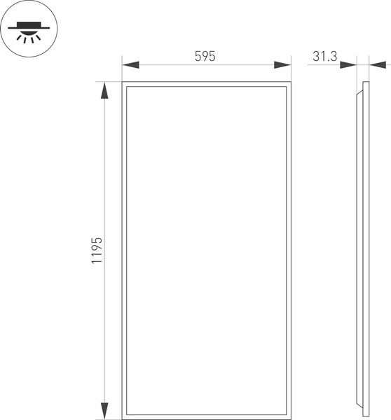 Панель светодиодная Arlight DL-TITAN-S600x1200-60W Day4000 WH / 052815
