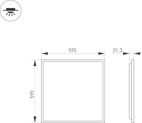 Панель светодиодная Arlight DL-TITAN-S600x600-40W Day4000 WH / 038425
