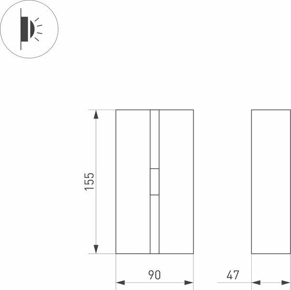 Светильник уличный Arlight LGD-STRIPE-3W Warm2700 GR / 052701