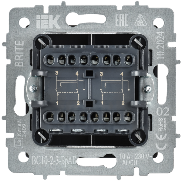 Выключатель IEK Brite BR-V23-0-10-K91