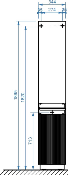 Шкаф-пенал для ванной Belux Базель П 35