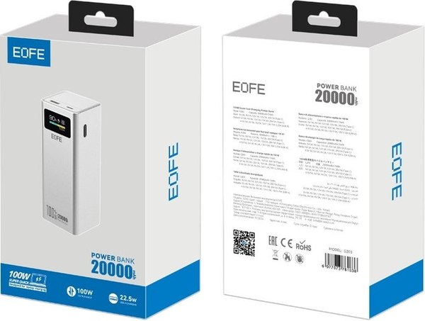 Портативное зарядное устройство EOFE 100W 20000mAh / G203
