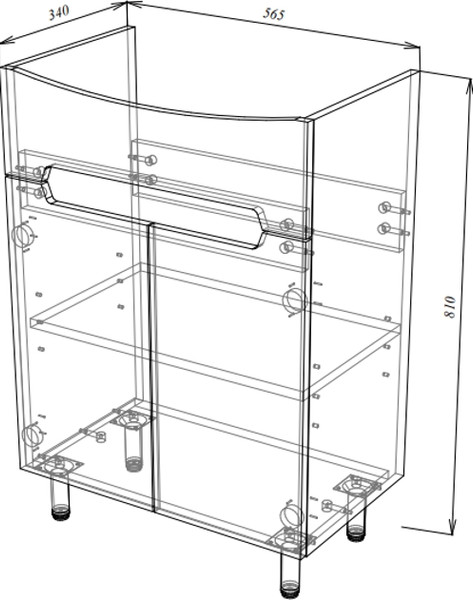 Тумба под умывальник Garda Marsel-72 700 PVC