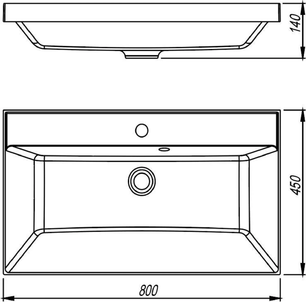 Умывальник Symbolite Asti 80x45