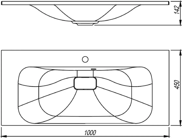 Умывальник Symbolite Фортуна 100x45