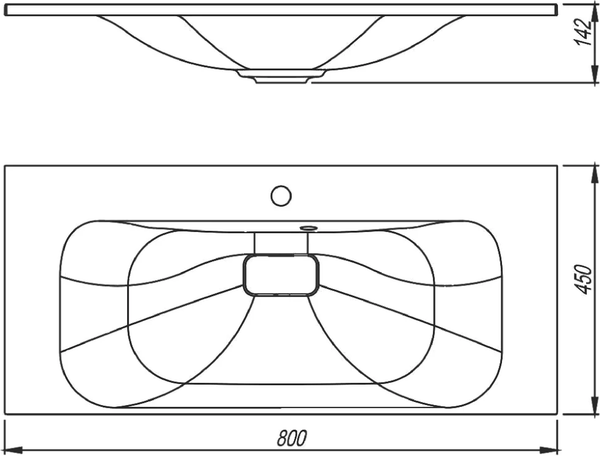 Умывальник Symbolite Фортуна 80x45