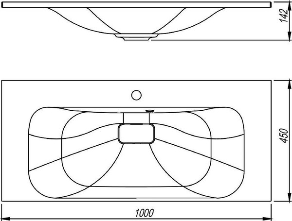 Умывальник Symbolite Фортуна 100x45