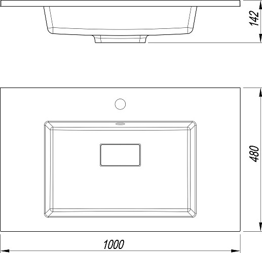 Умывальник Symbolite Line 100x48
