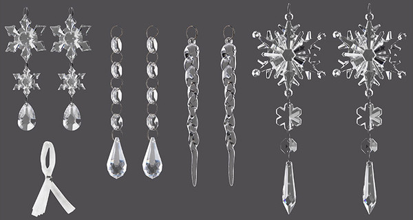 Набор елочных игрушек Волшебная страна Ледяные фигуры 109922