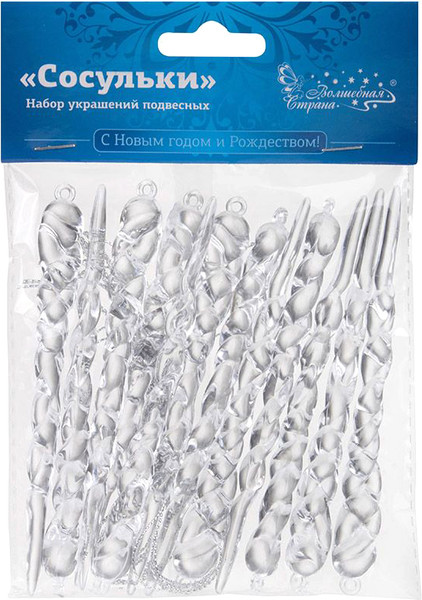Набор елочных игрушек Волшебная страна Сосульки 109918 - фото