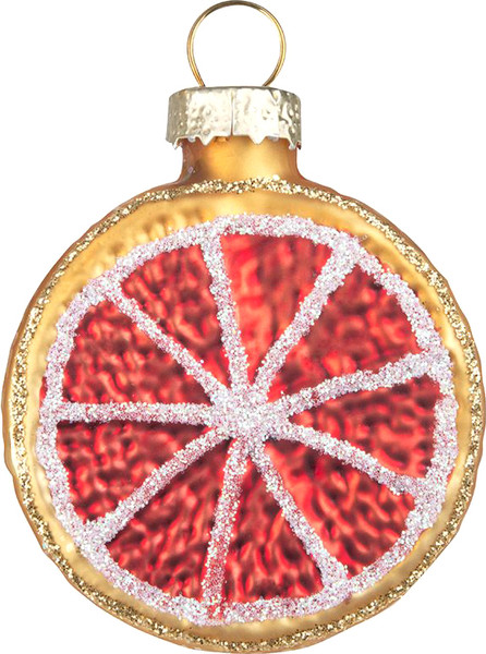 Елочная игрушка Волшебная страна Красный апельсин 110248 - фото