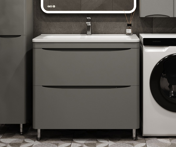 Тумба под умывальник Symbolite Бергамо мини 80 Люкс Plus 2 ящика - фото