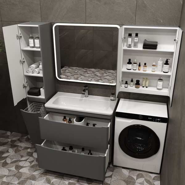 Тумба под умывальник Symbolite Бергамо мини 80 Люкс Plus 2 ящика