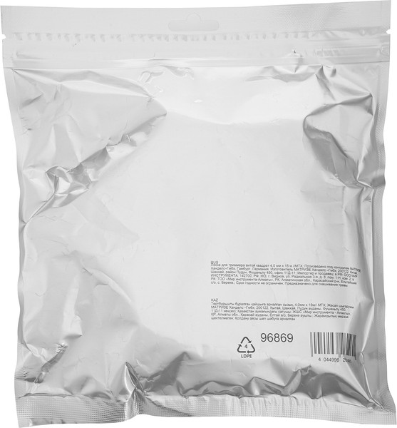 Леска для триммера MTX Витой квадрат 4мм / 96869