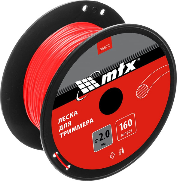 Леска для триммера MTX Круглая 2мм / 96872 - фото