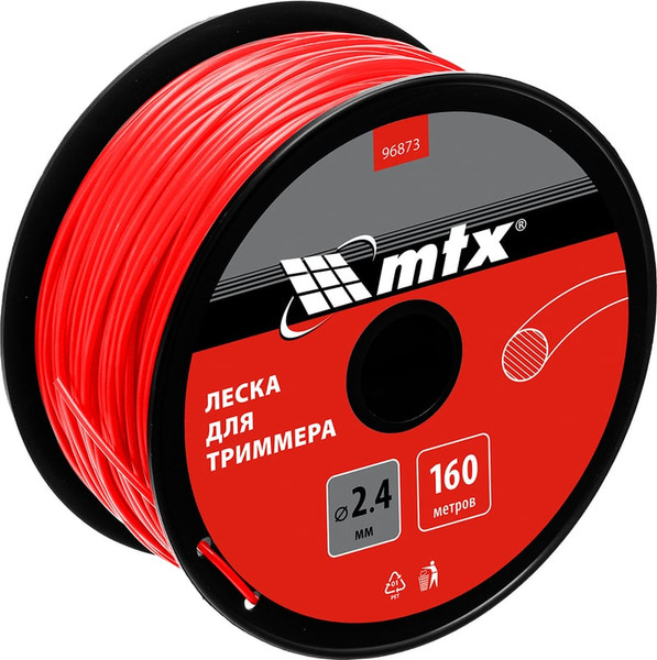 Леска для триммера MTX Круглая 2.4мм / 96873 - фото